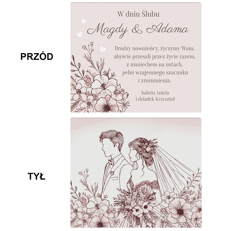 Merci z personalizowaną obwolutą – wyjątkowy prezent na ślub